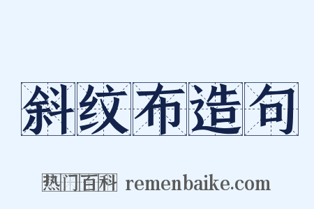 斜纹布造句是什么意思的图片